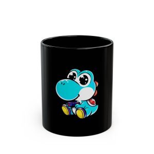 Cute Play with Controller Black Mug