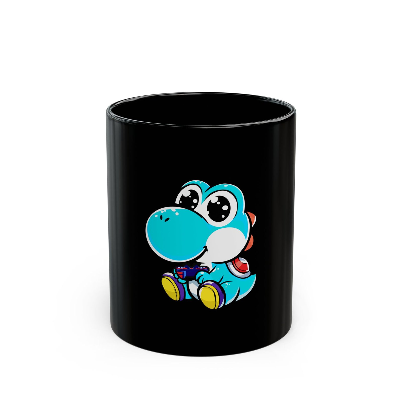 Cute Play with Controller Black Mug