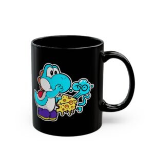 Cheesy Pop Vibes Black Mug